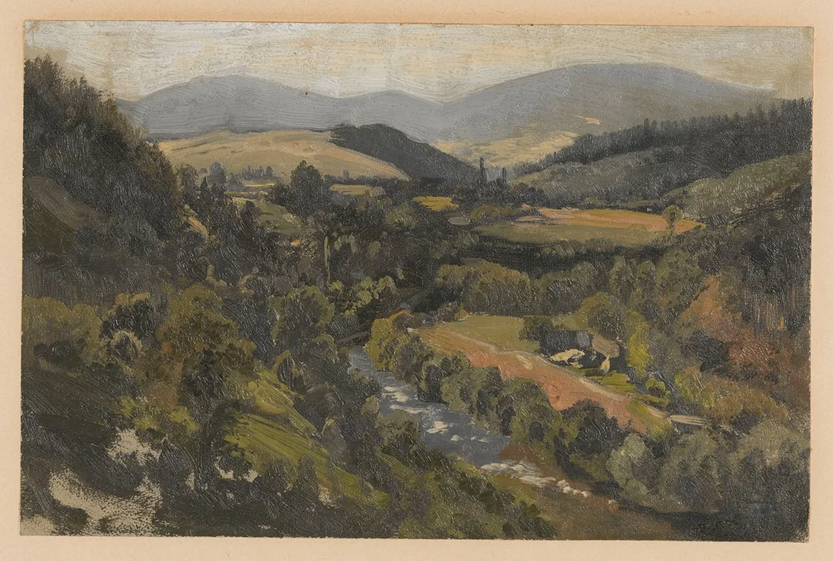 View Of A Mountain Valley And The Praded Range