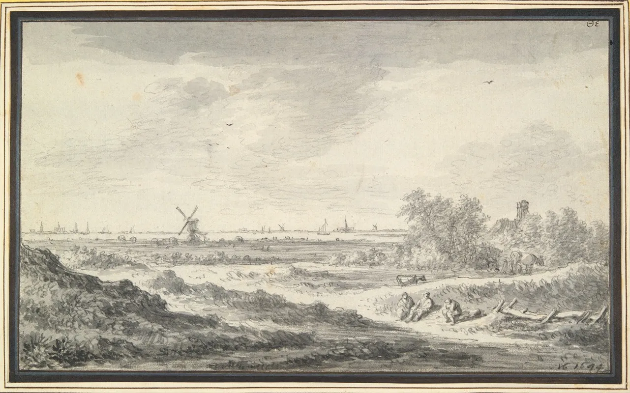 View Of A River With Dunes In Foreground