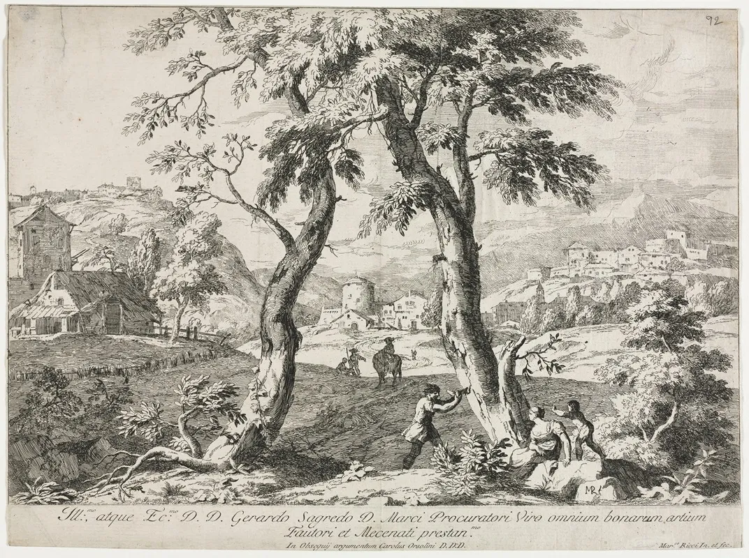 View Of A Village With Figures In The Foreground