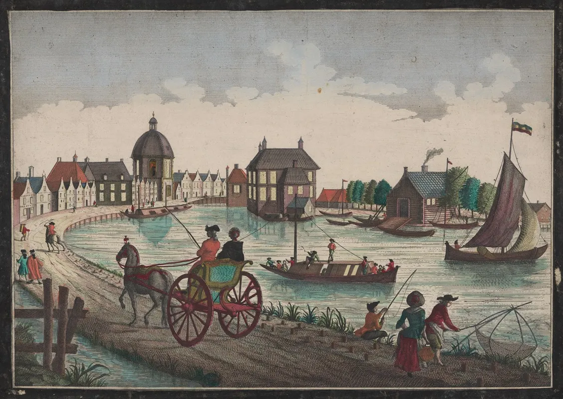 View Of Amsterdam From The East Side Wall Art by Georg Balthasar Probst - High-Resolution Digital Print