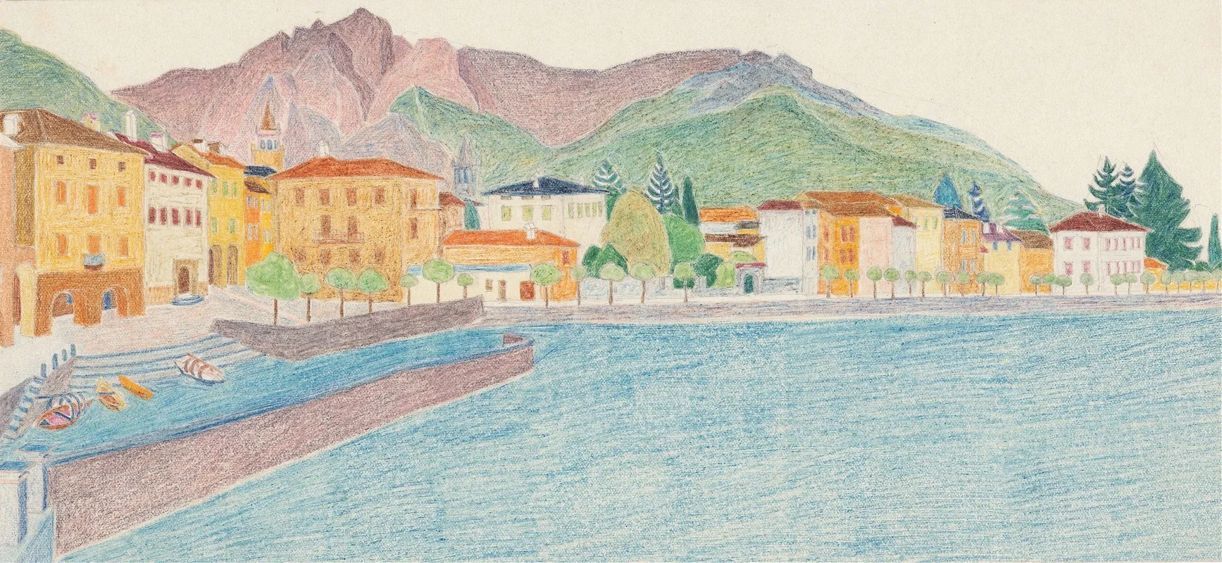 View Of An Italian City On The Water Wall Art by Reijer Stolk - High-Resolution Digital Print