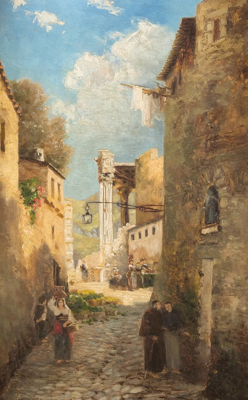 View Of An Italian Town