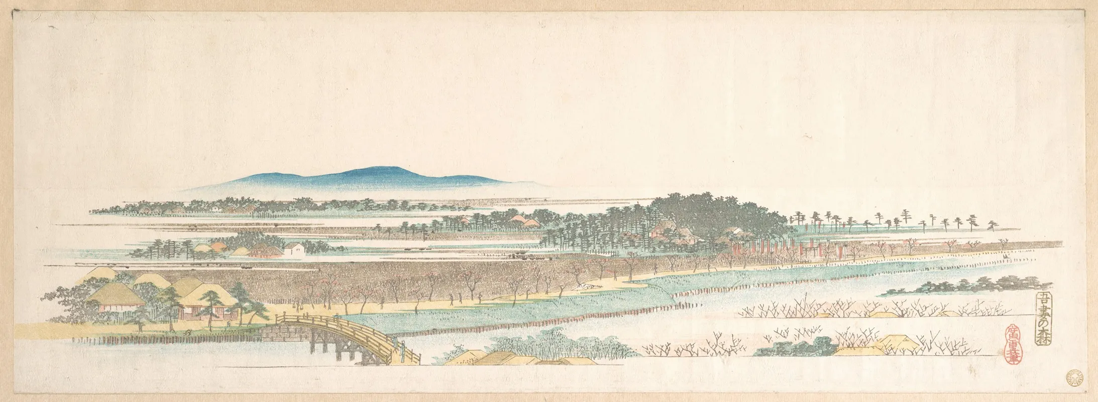 View Of Azuma Wood Wall Art by Utagawa Hiroshige - High-Resolution Digital Print