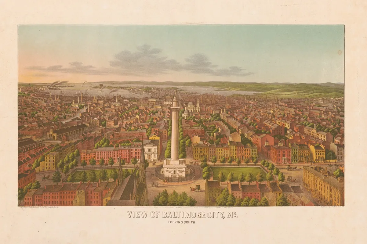 View Of Baltimore City Md Looking South