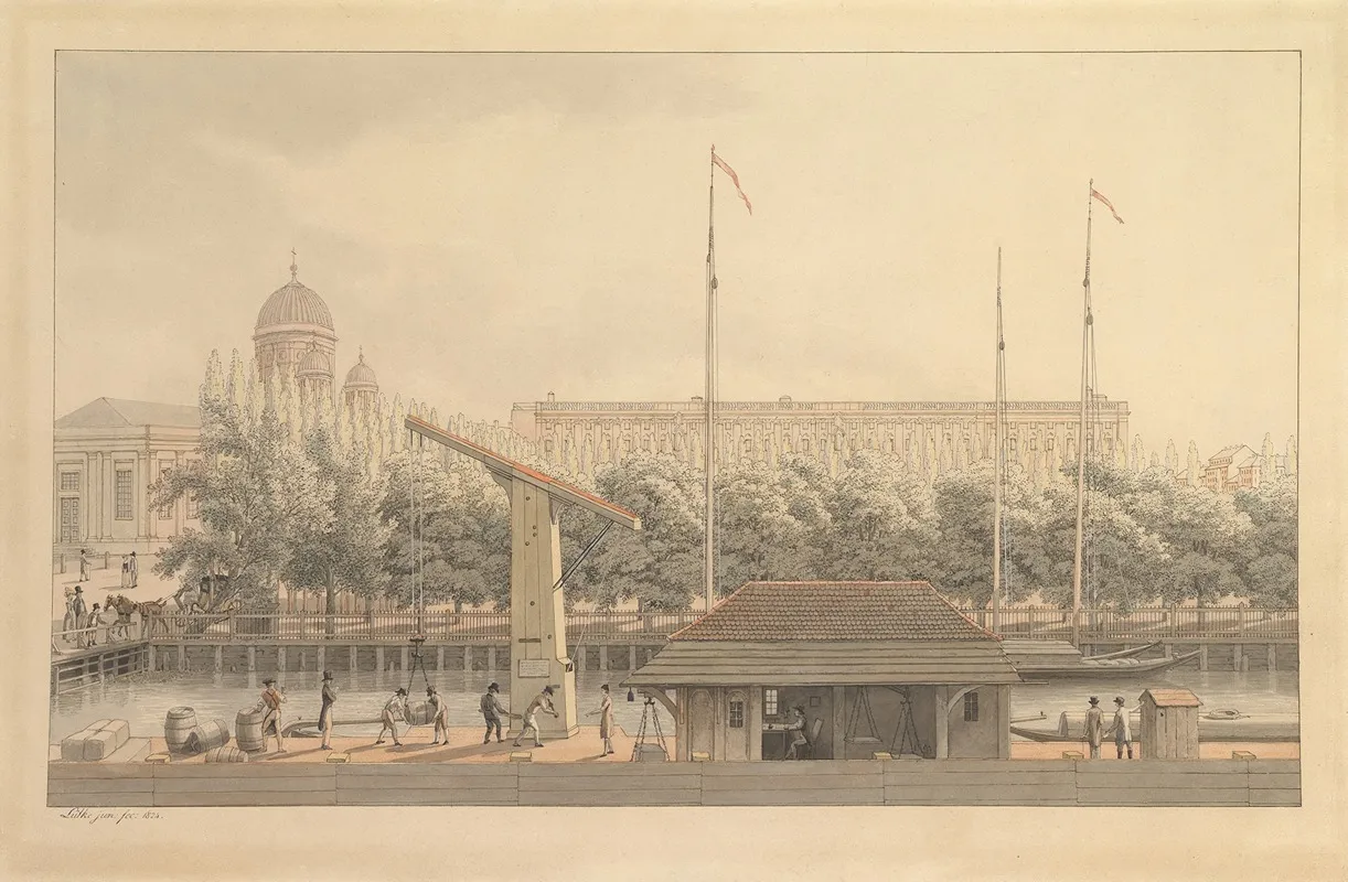 View Of Berlin With The Dome And Castle Wall Art by Ludwig Eduard Lütke - High-Resolution Digital Print