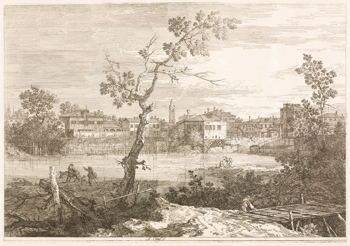 View Of Burano A Town On An Island In The Venetian Lagoon Wall Art by Antonio Canaletto - High-Resolution Digital Print