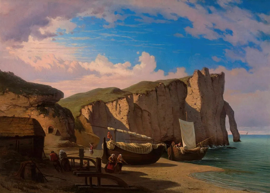 View Of Cap Dentifer In Etretat Normandy Wall Art by Albert Żamett - High-Resolution Digital Print