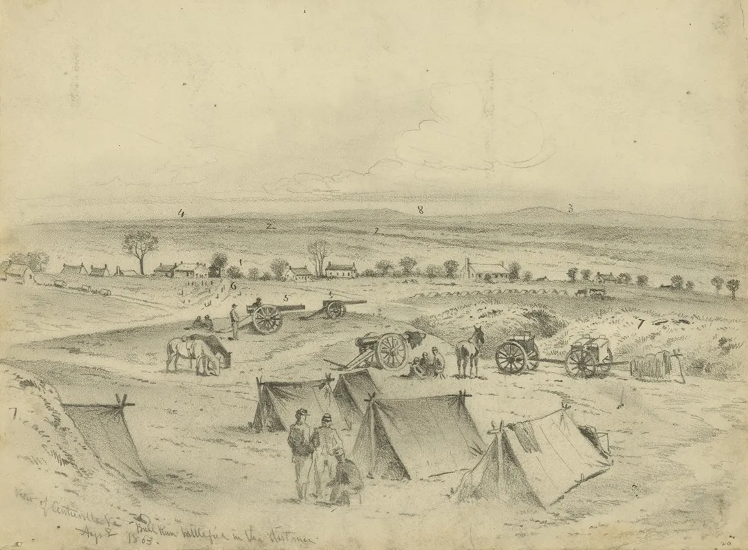 View Of Centreville Va Bull Run Battlefield In The Distance Aug 1863
