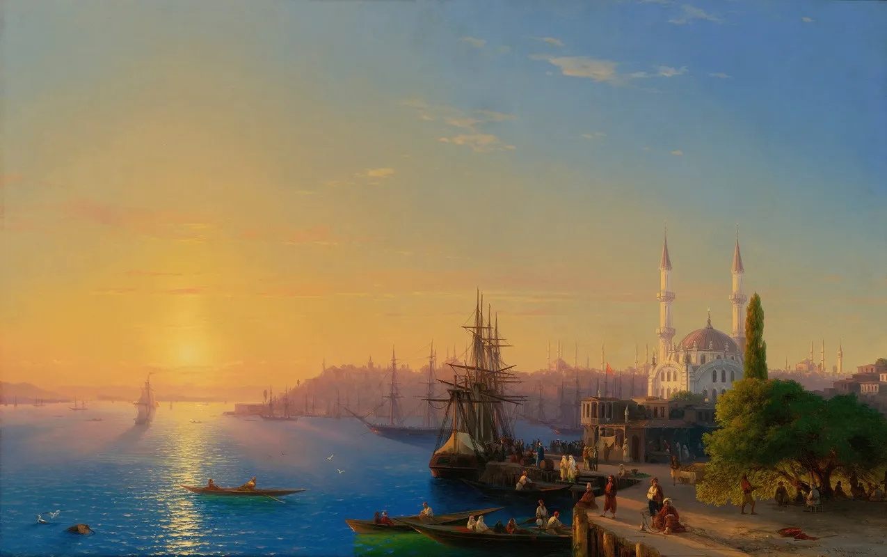 View Of Constantinople And The Bosphorus Wall Art by Ivan Konstantinovich Aivazovsky - High-Resolution Digital Print