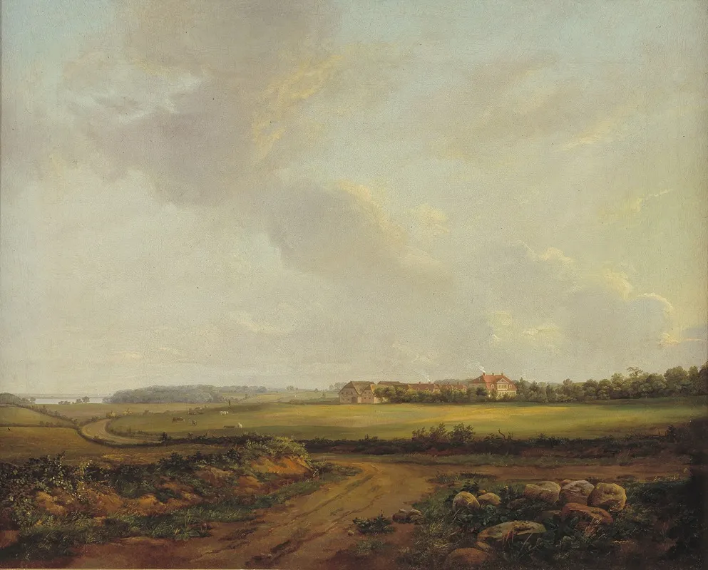View Of Engelholm At Praesto In Zealand Wall Art by Johan Christian Dahl - High-Resolution Digital Print