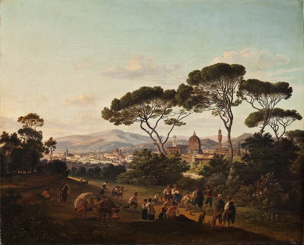 View Of Florence 2 Wall Art by Joseph Steingrübel - High-Resolution Digital Print