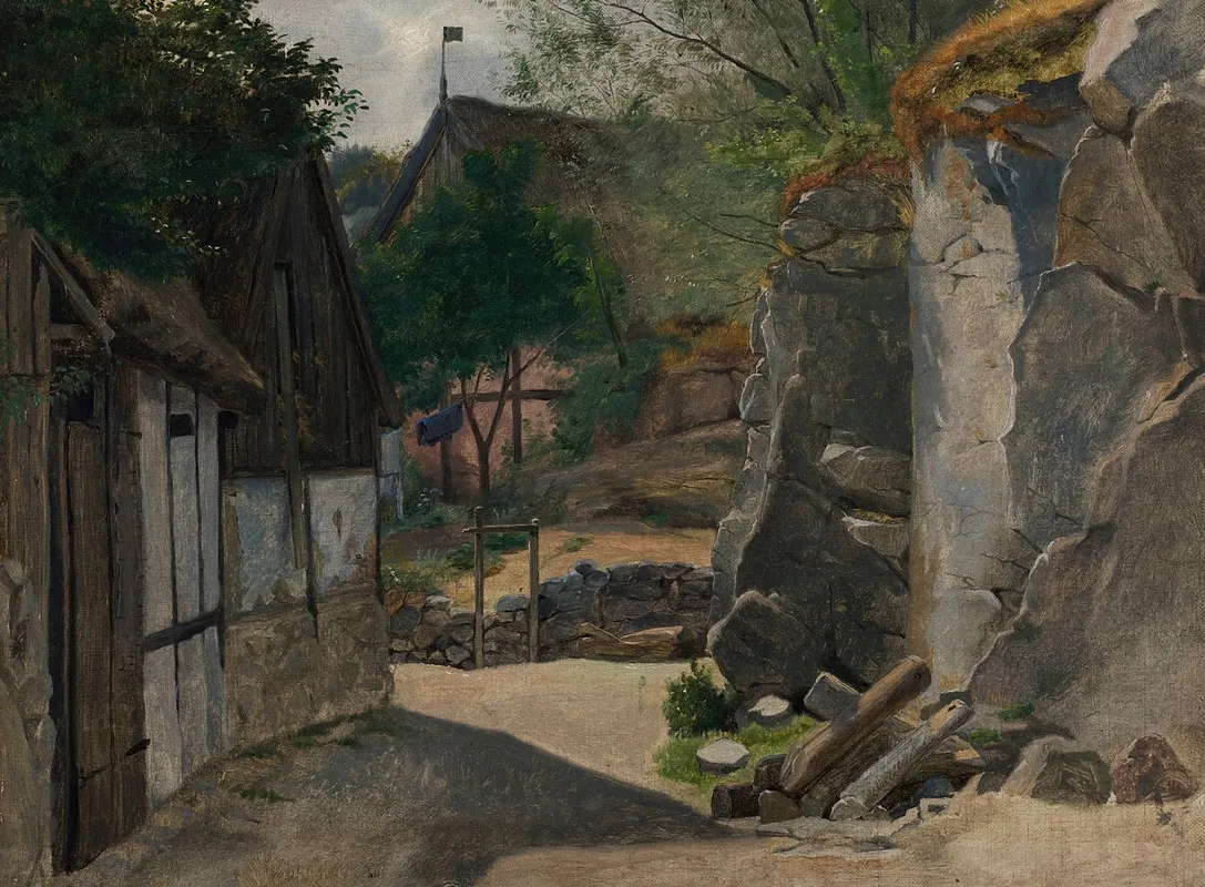 View Of Gudhjem Wall Art by Otto Haslund - High-Resolution Digital Print