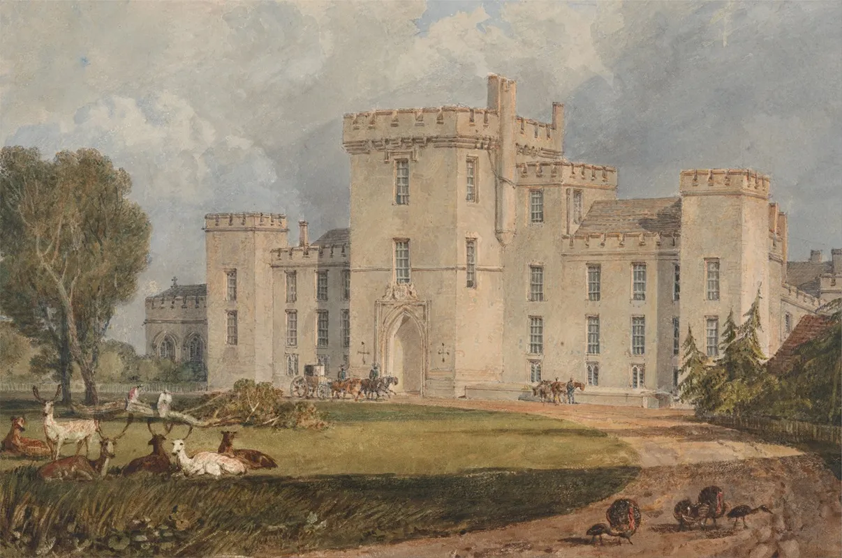 View Of Hampton Court Hertefordshire From The Northwest Wall Art by Joseph Mallord William Turner - High-Resolution Digital Print