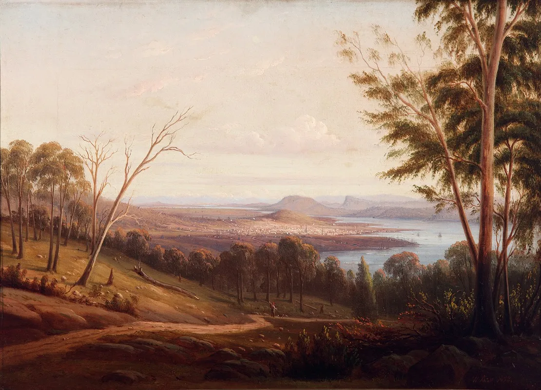View Of Hobart Town Wall Art by Knut Bull - High-Resolution Digital Print