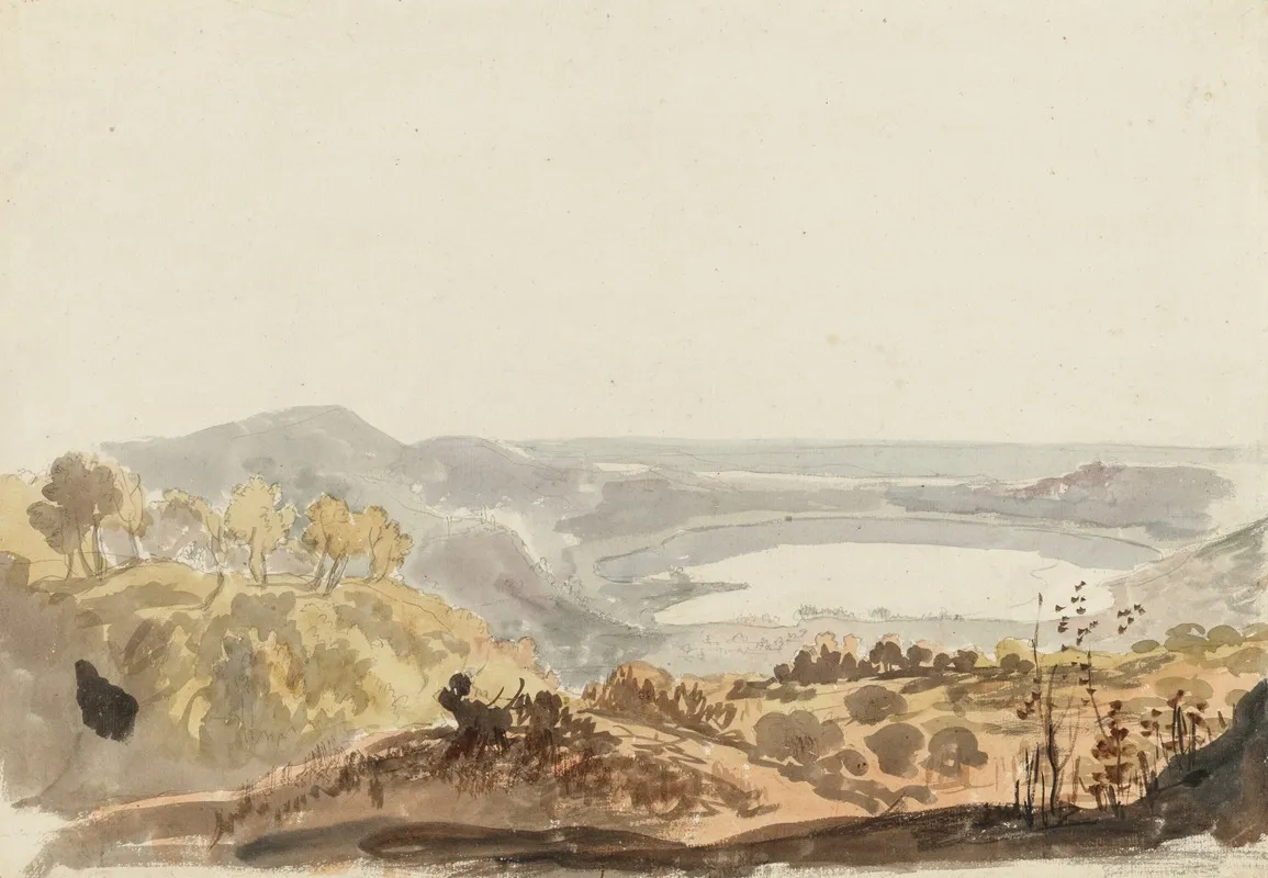 View Of Lake Nemi Looking Towards Rome
