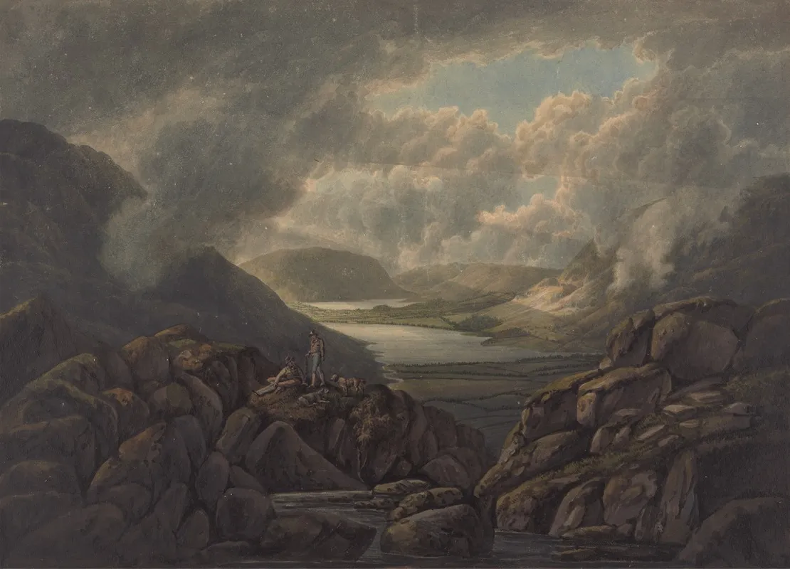 View Of Lakes Buttermere And Crummock Water Wall Art by William Green - High-Resolution Digital Print