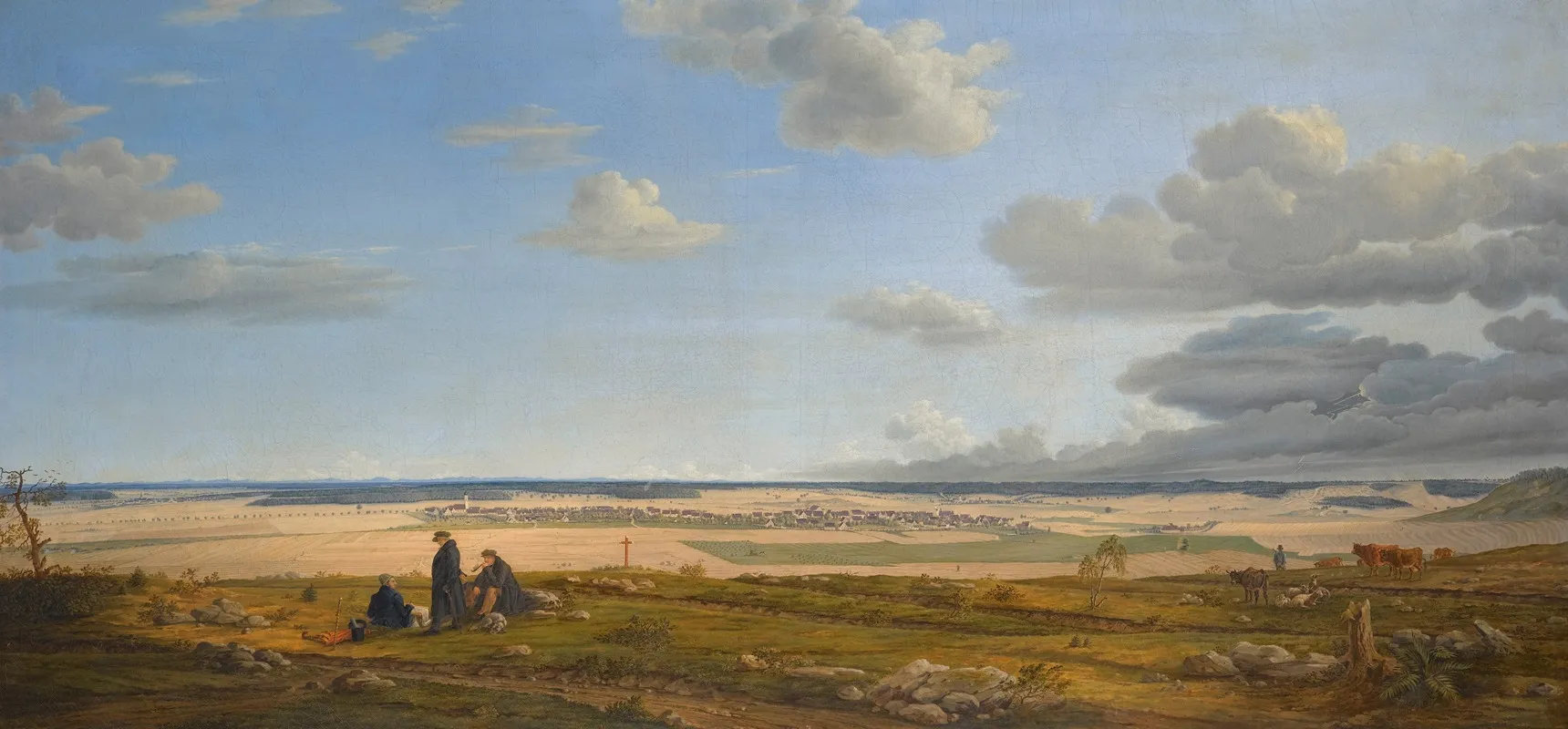 View Of Langenenslingen In Upper Swabia Wall Art by Franz Von Paula - High-Resolution Digital Print
