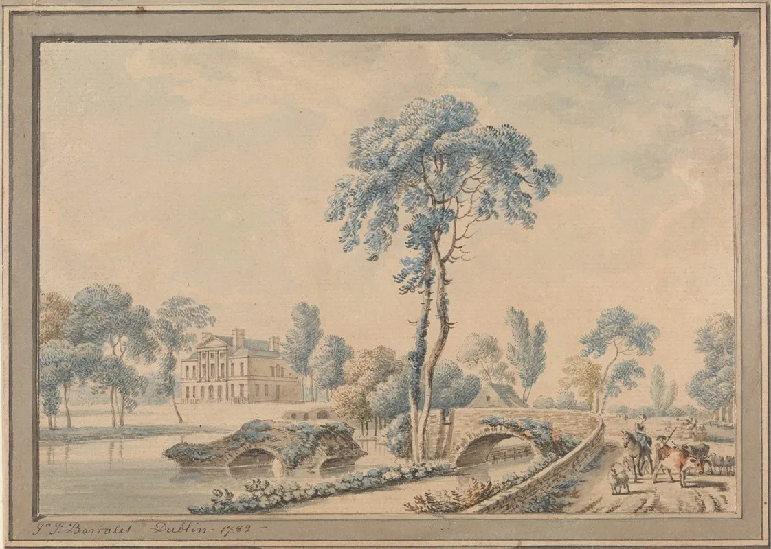 View Of Lucan House Wall Art by John James Barralet - High-Resolution Digital Print