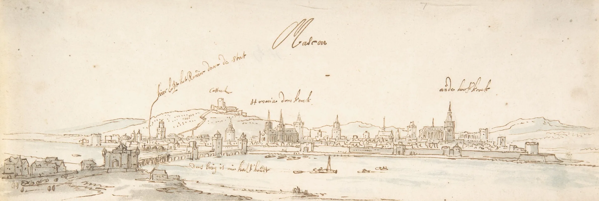 View Of Macon Seen From The East Wall Art by Jan Peeters the elder - High-Resolution Digital Print