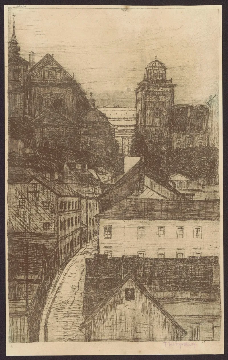 View Of Mariensztat Street Towards Krakowskie Przedmiescie Street
