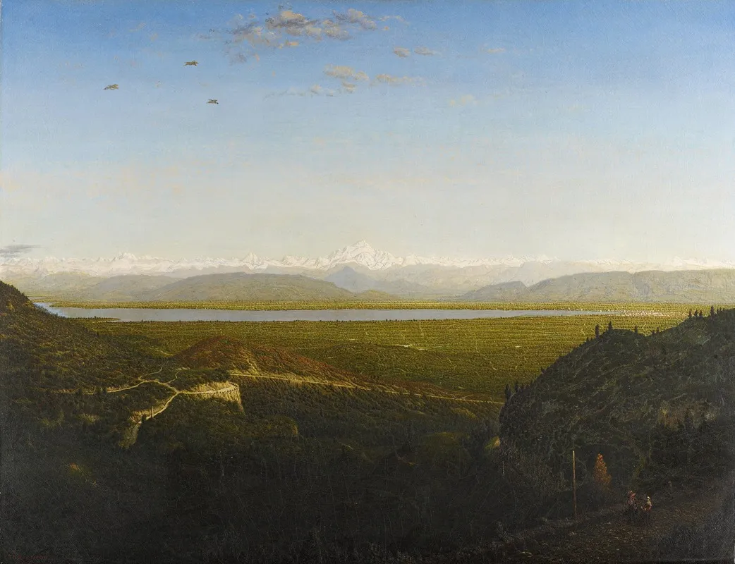 View Of Mont Blanc Seen From La Faucille