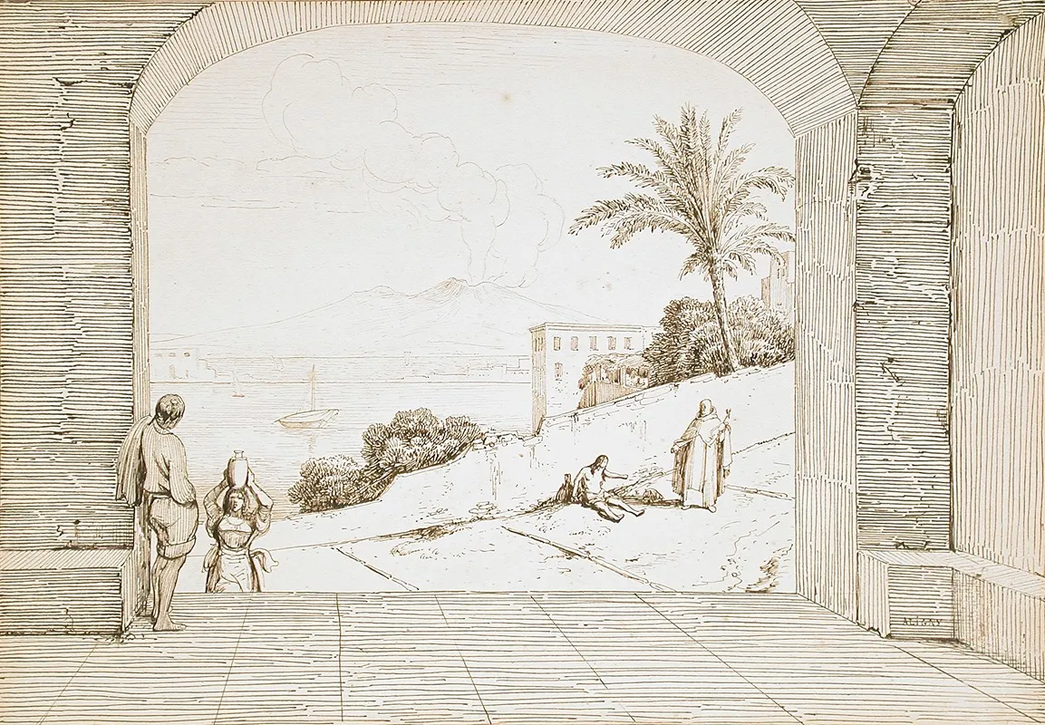 View Of Naples And Mount Vesuvius