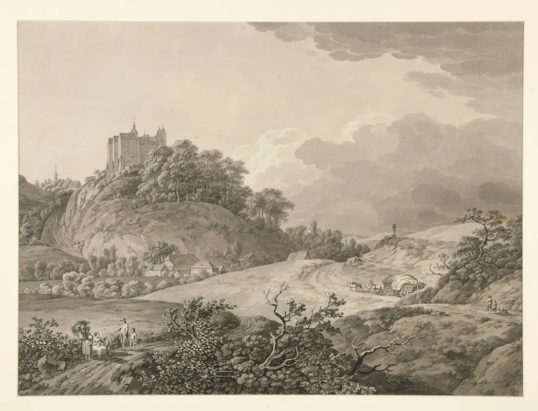 View Of Nossen Castle In Saxony