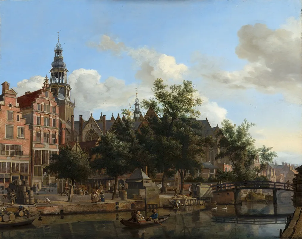 View Of Oudezijds Voorburgwal With The Oude Kerk In Amsterdam