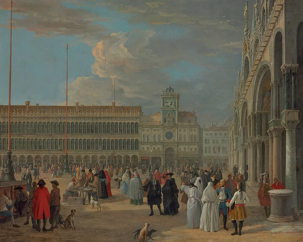View Of Piazza San Marco With The Torre Dellorologio Venice