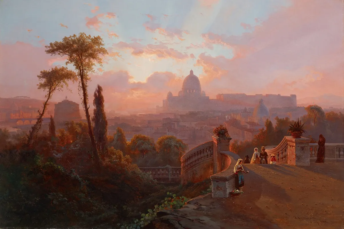 View Of Rome 3 Wall Art by Johann Hermann Carmiencke - High-Resolution Digital Print