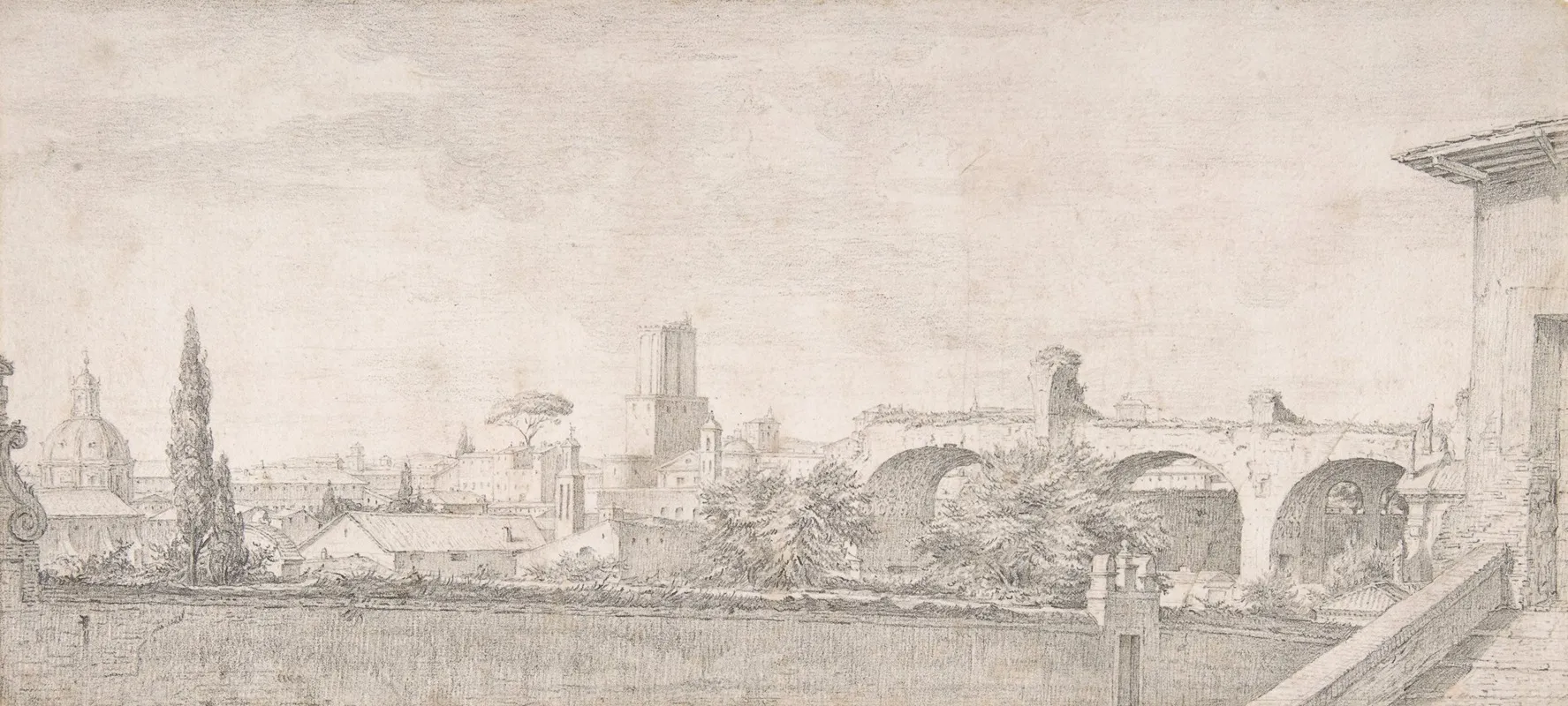 View Of Rome From The Palatine Wall Art by Pierre Charles Jombert - High-Resolution Digital Print