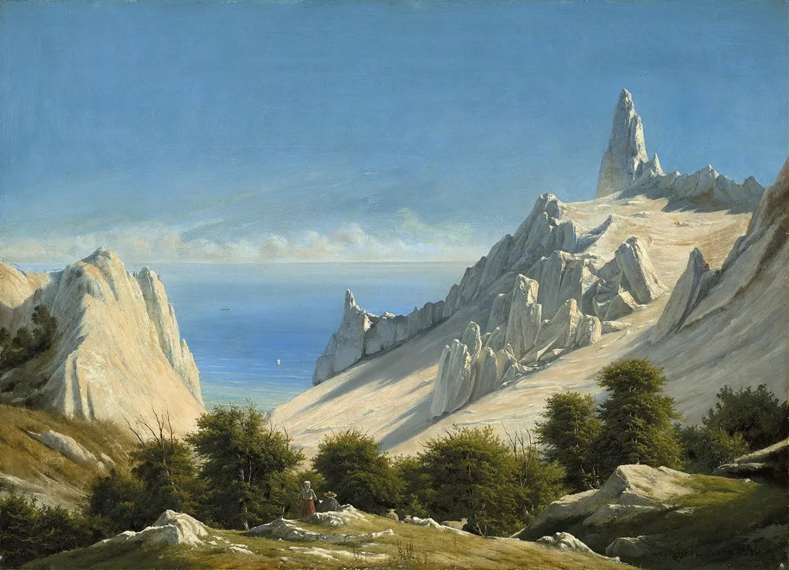 View Of Sommerspiretthe Cliffs Of Mon Wall Art by Georg Emil Libert - High-Resolution Digital Print