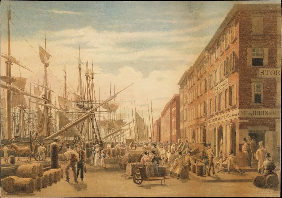 View Of South Street From Maiden Lane New York City