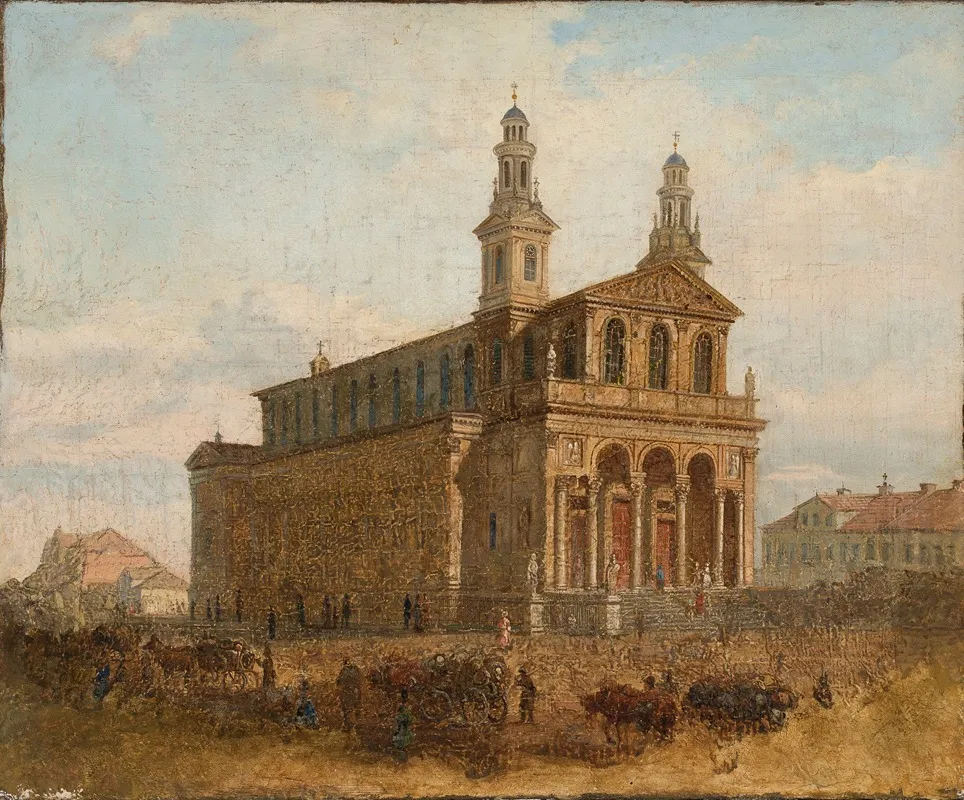 View Of St Carlo Borromeo Church In Warsaw