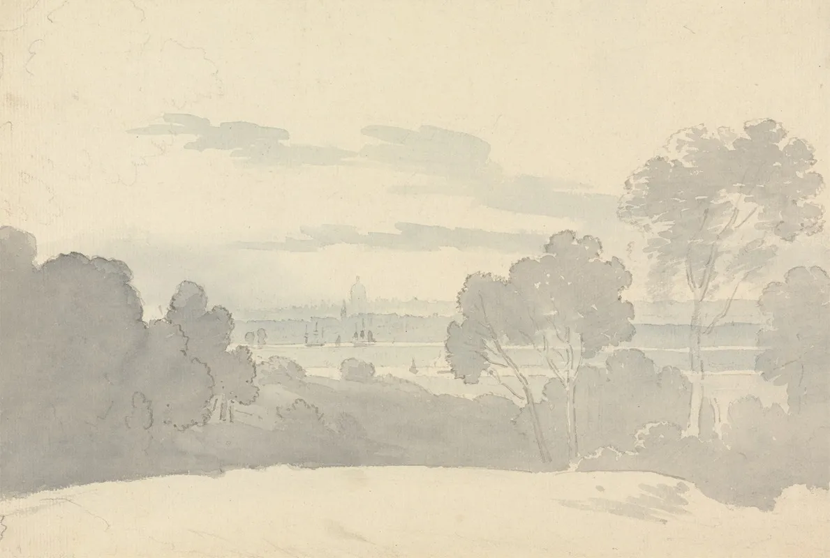View Of St Pauls From Greenwich Wall Art by George Bulteel Fisher - High-Resolution Digital Print