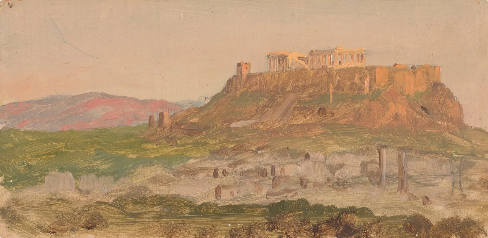 View Of The Acropolis From The South Athens Wall Art by Frederic Edwin Church - High-Resolution Digital Print
