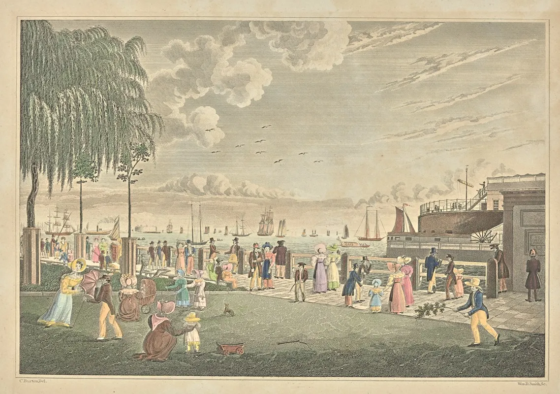 View Of The Bay And Harbour Of New York From The Battery Wall Art by William D. Smith - High-Resolution Digital Print