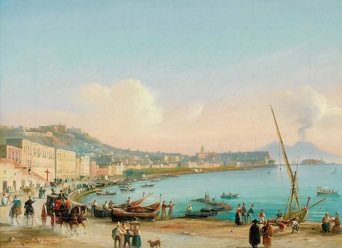 View Of The Bay Of Naples Wall Art by Salvatore Candido - High-Resolution Digital Print