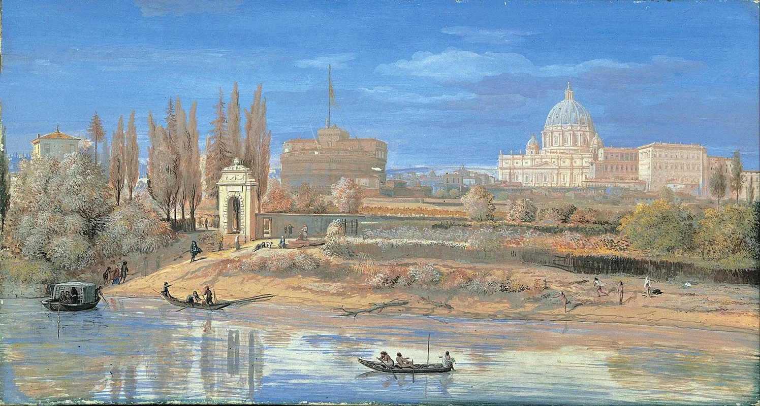 View Of The Castel Santangelo And The Vatican Seen From Prati Di Castello