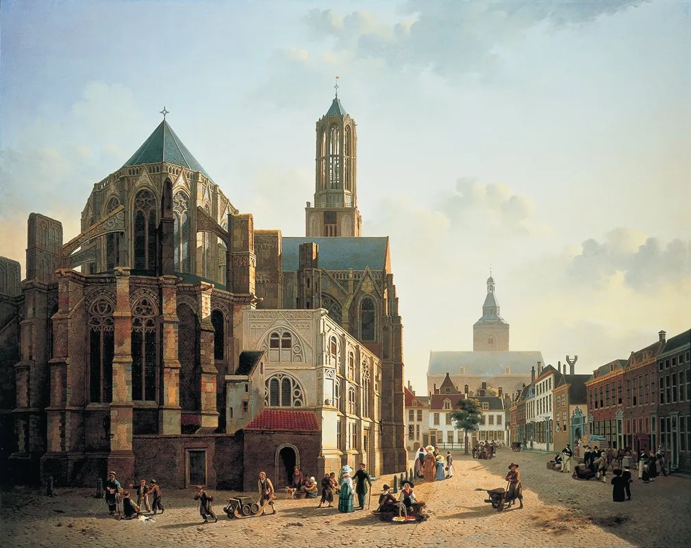 View Of The Choir And Tower Of Utrecht Cathedral Wall Art by Jan Hendrik Verheijen - High-Resolution Digital Print
