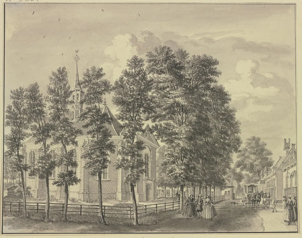 View Of The Church Of Bloemendaal Near Haarlem