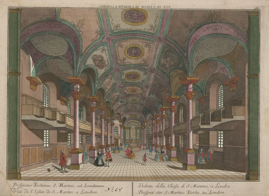 View Of The Church Of St Martin In London 3 Wall Art by Georg Balthasar Probst - High-Resolution Digital Print