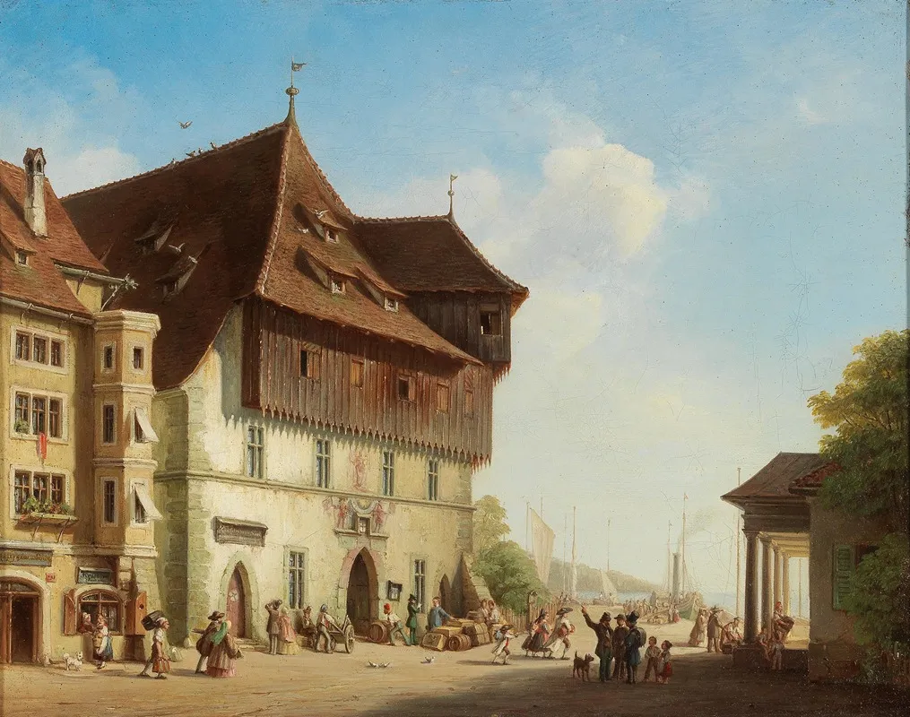 View Of The Council Building In Constance Wall Art by Ferdinand Petzl - High-Resolution Digital Print