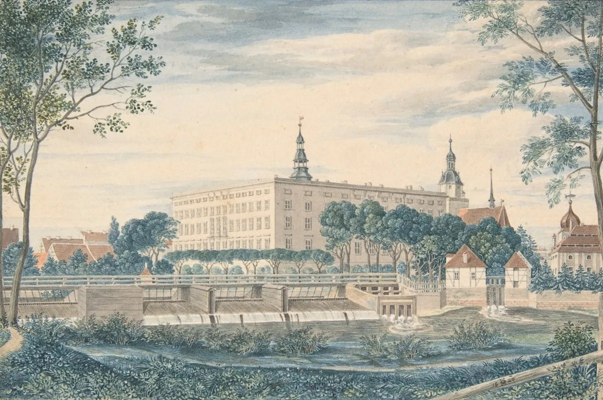 View Of The Dessau Castle From The East Wall Art by Heinrich Olivier - High-Resolution Digital Print