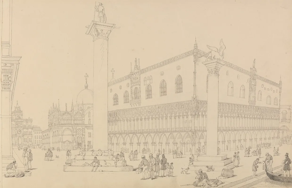View Of The Doges Palace And Church Of St Mark Venice