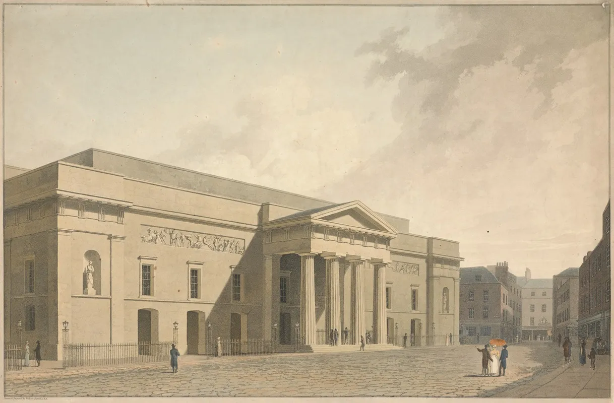 View Of The East Front Of The New Theatre Royal Covent Garden