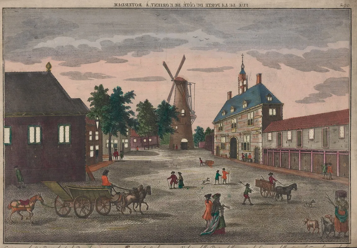 View Of The Eastern Entrance In Rotterdam Wall Art by Georg Balthasar Probst - High-Resolution Digital Print