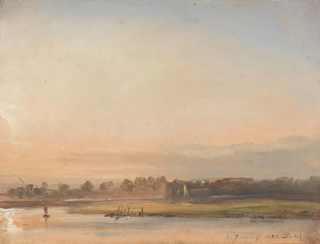 View Of The Elbe Wall Art by Johan Christian Dahl - High-Resolution Digital Print