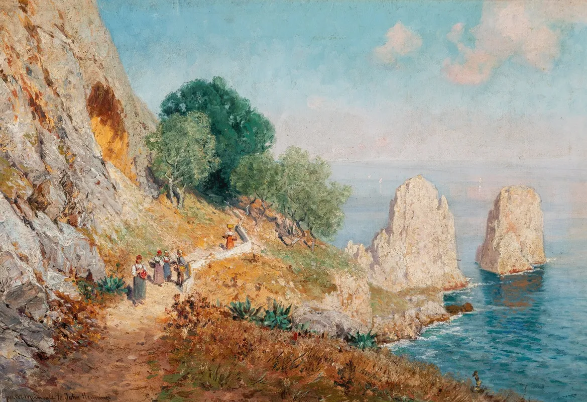 View Of The Faraglioni Rocks Capri Wall Art by Georg M. Meinzolt - High-Resolution Digital Print