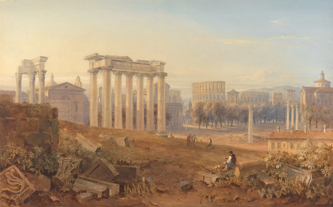 View Of The Forum In Rome